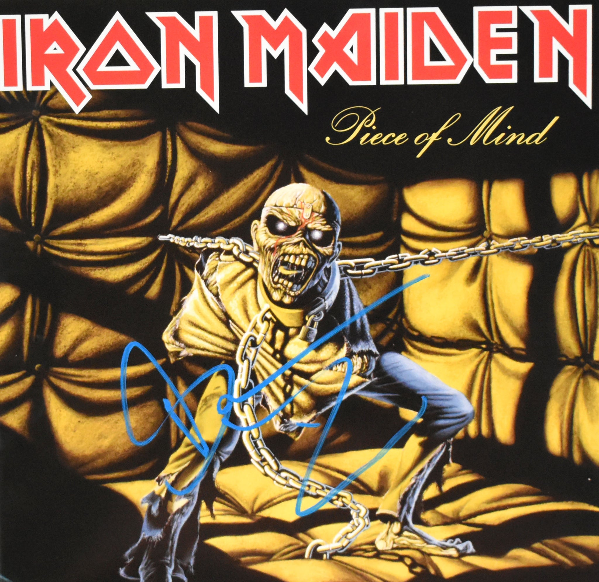 Iron Maiden Piece of Mind サイン入り Iron Maiden Piece of Mind サイン入り IRON MAIDEN SIGNED PIECE OF