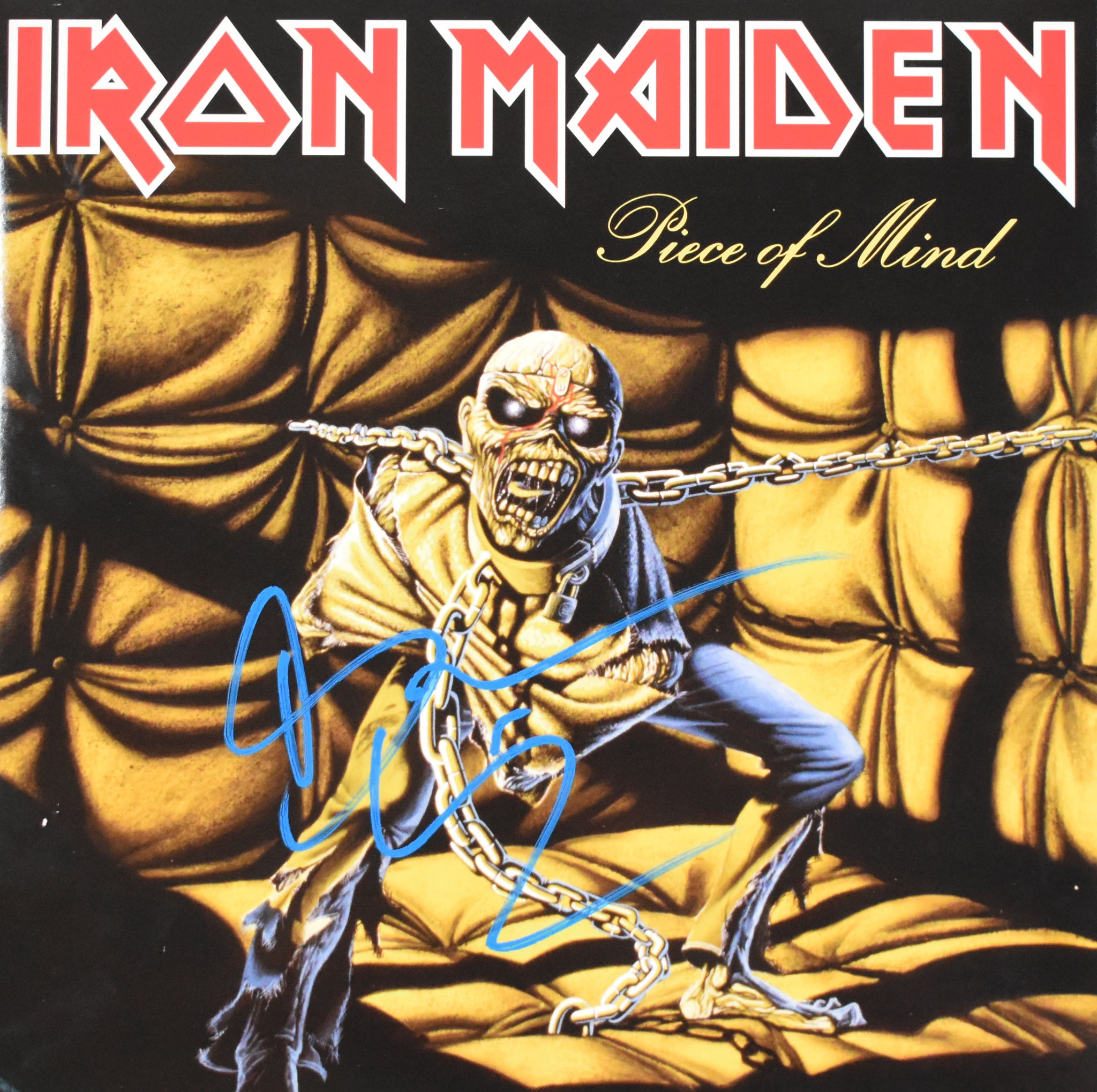 Bruce Dickinson Signed Iron Maiden Piece of Mind Vinyl - Beckett W