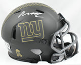 Abdul Carter Signed New York Giants Salute 2025 Speed Mini Helmet - Beckett W