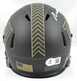 Abdul Carter Signed New York Giants Salute 2025 Speed Mini Helmet - Beckett W