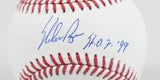 Nolan Ryan Autographed Rawlings OML Baseball w/ HOF - PSA *Blue