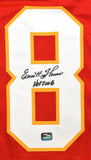 Emmitt Thomas Autographed Red Pro Style Jersey w/HOF - Prova *Black