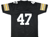 Mel Blount Autographed Black Pro Style Jersey - Prova *Black