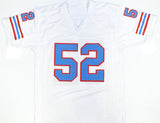 Robert Brazile Autographed White Pro Style Jersey - Prova *Black