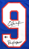 Eric Dickerson Autographed Blue College Style Jersey - Beckett W Hologram *Black