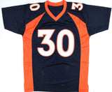 Terrell Davis Autographed Blue Pro Style Jersey - Beckett W Hologram *Black
