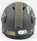 A.J. Brown Autographed Eagles Salute 2025 Speed Mini Helmet Beckett W Hologram