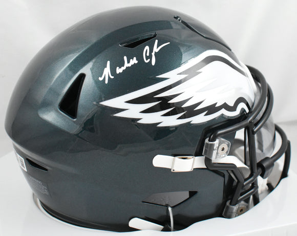 Randall Cunningham Autographed Eagles Mid-Size SpeedFlex Helmet - Beckett W Holo