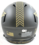 A.J. Brown Signed Eagles F/S Salute 2025 Speed Authentic Helmet - Beckett W Holo