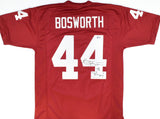 Brian Bosworth Autographed Crimson College Style Jersey The Boz - Beckett W Holo