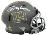 Lawrence Taylor Signed New York Giants Salute 25 Speed Mini Helmet Beckett WHolo