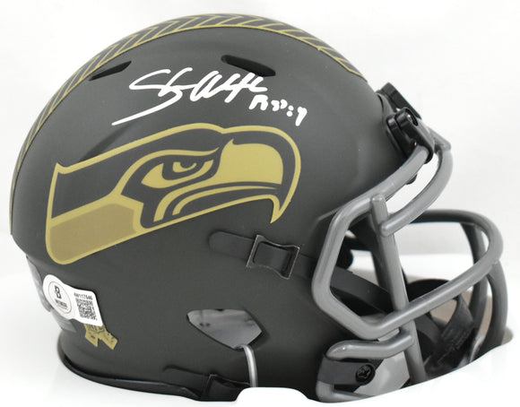 Shaun Alexander Signed Seahawks Salute 2025 Speed Mini Helmet Beckett W Holo