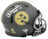 Dermontti Dawson Autographed Steelers Salute 2025 Speed Mini Helmet HOF - Prova