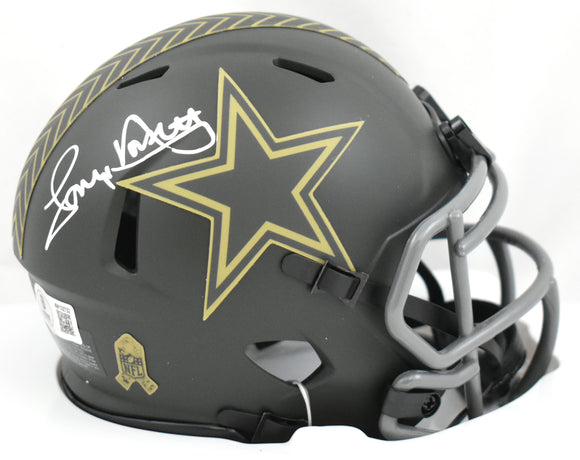 Tony Dorsett Signed Dallas Cowboys Salute 2025 Speed Mini Helmet -Beckett W Holo