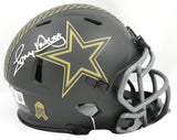 Tony Dorsett Signed Dallas Cowboys Salute 2025 Speed Mini Helmet -Beckett W Holo