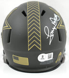 Tony Dorsett Signed Dallas Cowboys Salute 2025 Speed Mini Helmet -Beckett W Holo