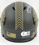 Mike Alstott Autographed Buccaneers Salute 2025 Speed Mini Helmet Beckett W Holo