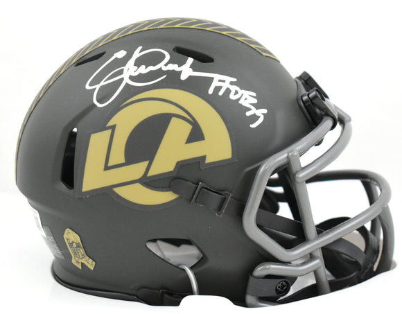 Eric Dickerson Autographed Rams Salute 2025 Speed Mini Helmet HOF Beck – The Jersey Source