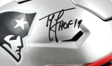 Ty Law Signed New England Patriots Mid-Size SpeedFlex Helmet HOF- Beckett W Holo