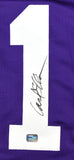 Carl Eller Autographed Purple Pro Style Jersey - Prova *Black