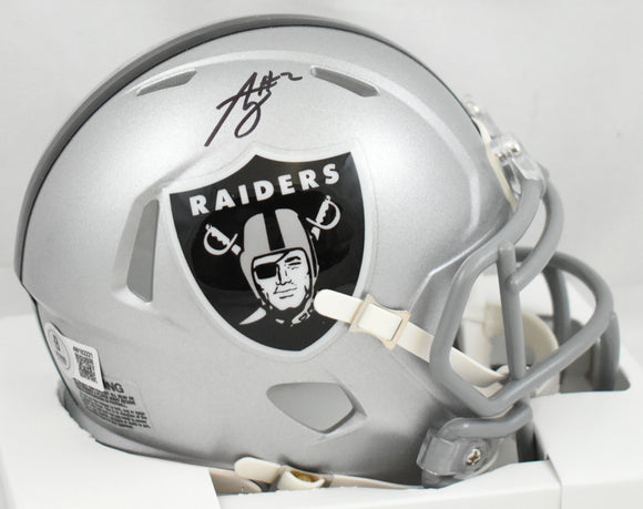 Ashton Jeanty Autographed Las Vegas Raiders Speed Mini Helmet - Beckett W Holo