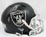 Ashton Jeanty Autographed Las Vegas Raiders Blaze Speed Mini Helmet - Beckett W