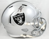 Ashton Jeanty Autographed Las Vegas Raiders F/S Speed Helmet - Beckett W Holo