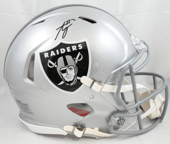 Ashton Jeanty Autographed Raiders F/S Speed Authentic Helmet - Beckett W Holo