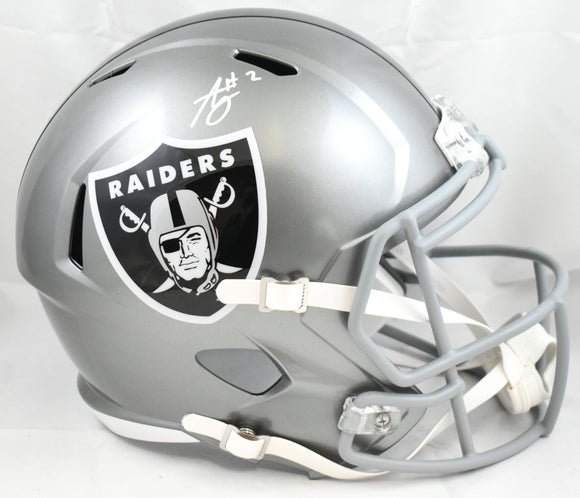 Ashton Jeanty Autographed Raiders F/S Flash Speed Helmet - Beckett W Hologram