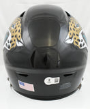 Travis Hunter Autographed Jaguars Mid-Size SpeedFlex Helmet - Beckett W Hologram