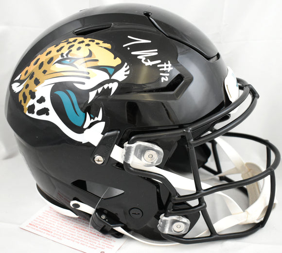 Travis Hunter Autographed Jacksonville Jaguars F/S SpeedFlex Helmet- Beckett W