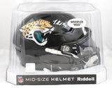 Travis Hunter Signed Jaguars Mid-Size SpeedFlex Helmet - Beckett W Holo *White