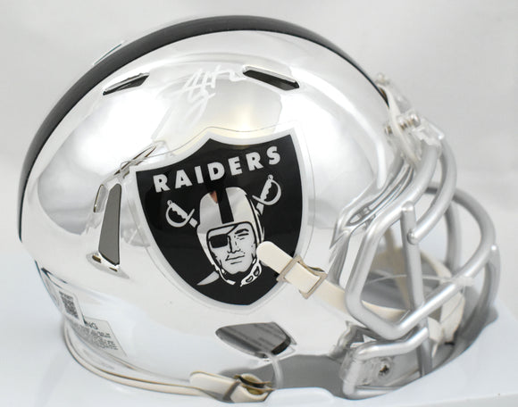 Ashton Jeanty Autographed Las Vegas Raiders Chrome Speed Mini Helmet - Beckett W