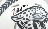 Travis Hunter Autographed Jaguars Salute 2024 Speed Mini Helmet - Beckett W Holo