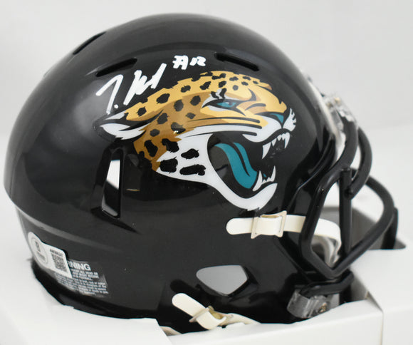 Travis Hunter Signed Jacksonville Jaguars Speed Mini Helmet # - Beckett W Holo