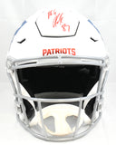 Rob Gronkowski Signed Patriots F/S Rivalries SpeedFlex Helmet- Beckett W Holo