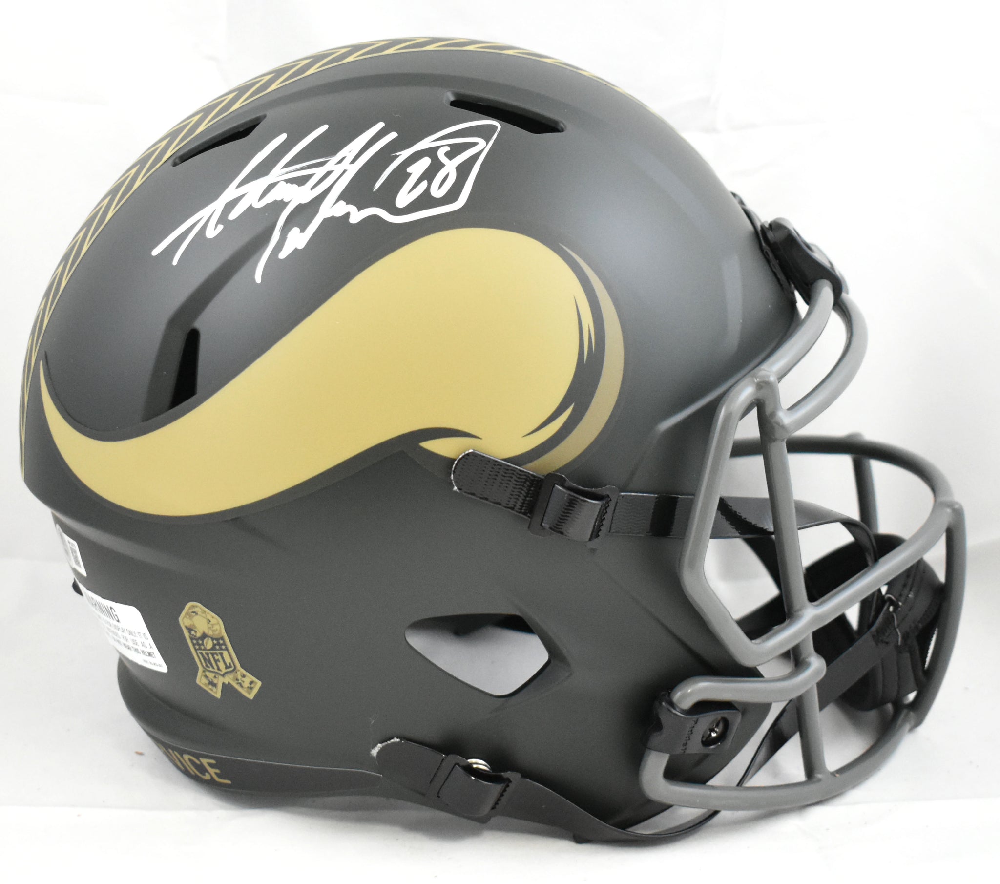 Adrian Peterson Signed Minnesota Vikings F/S Salute 25 Speed Helmet