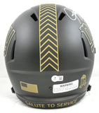 Lawrence Taylor Signed New York Giants F/S Salute 2025 Speed Helmet - Beckett W