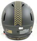 Lawrence Taylor Signed Giants F/S Salute 2025 Speed Authentic Helmet - Beckett W