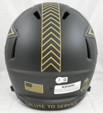 Tony Dorsett Signed Cowboys F/S Salute 2025 Speed Helmet- Beckett W Holo