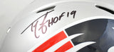 Ty Law Signed New England Patriots F/S Speed Authentic Helmet HOF Beckett W Holo