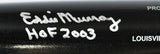 Eddie Murray Signed Black Louisville Slugger Pro Baseball Bat- Beckett W Holo