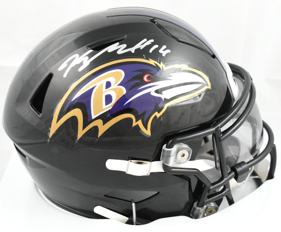 Kyle Hamilton Autographed Ravens Mid-Size SpeedFlex Helmet - Beckett W Holo