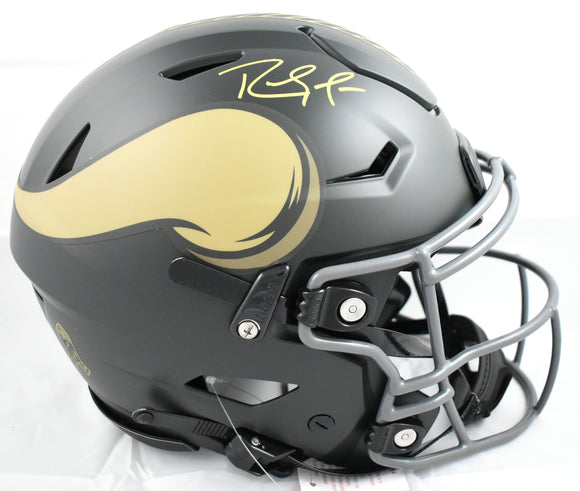 Randy Moss Autographed Vikings F/S Salute 2025 SpeedFlex Helmet - Beckett W Holo