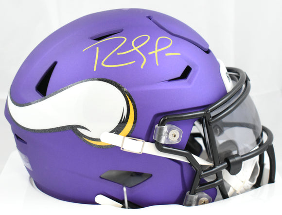 Randy Moss Autographed Vikings Mid-Size SpeedFlex Helmet - Beckett W *Damage
