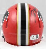 Deion Sanders Signed Atlanta Falcons 66-69 Speed Mini Helmet - Beckett W Holo