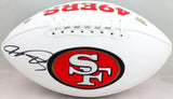 Vernon Davis Autographed SF 49ers Logo Football- Beckett W *Black