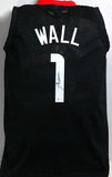 John Wall Autographed Black Houston Jersey - Beckett Witness *1