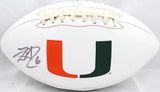 Lamar Miller Autographed Miami Hurricanes Logo Football- JSA Witnessed Auth