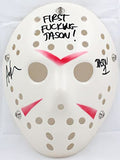 Ari Lehman Signed Friday The 13th White Jason Mask w/2 Insc.-Beckett W Hologram